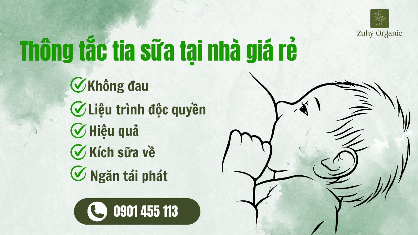 thông tắc tia sữa tại nhà