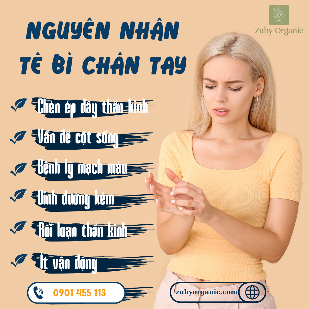 nguyên nhân tê bì chân tay